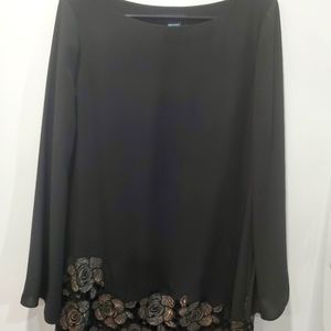 GUESS by Marciano Black Long Sleeve Dress